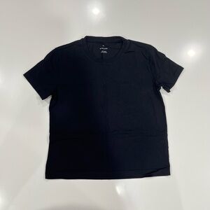 NWOT new everlane organic cotton box cut tee without pocket sz xxs black
